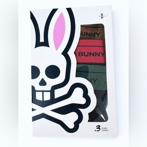 PSYCO BUNNY Small Boxer Briefs - Black, Deep Red, Tan NEW